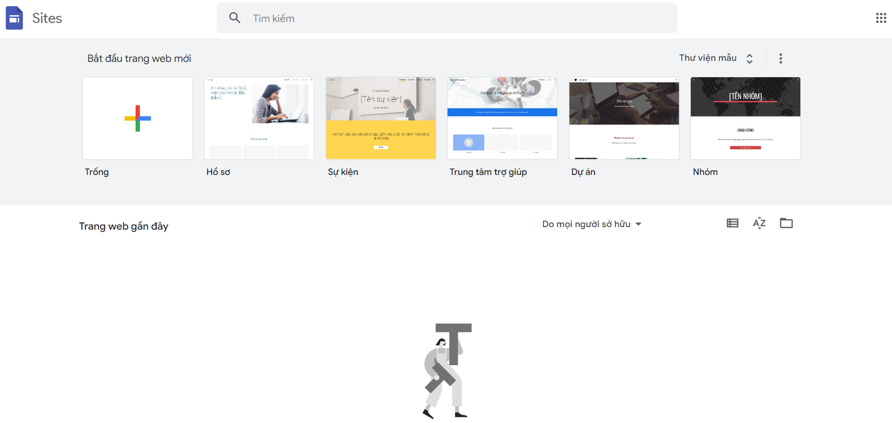 xây dựng website bằng Google Sites