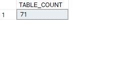 đếm số bảng của database